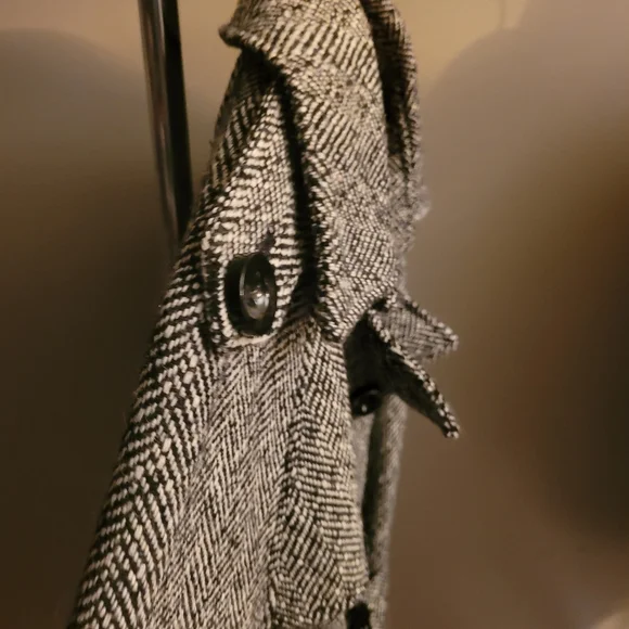 Kismet Herringbone Tweed Pea Coat - Picture 8 of 14